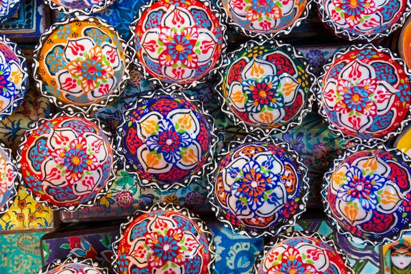 Islamic Republic Iran Shiraz Bazaar Colorful Bowls Handpainted — Stock Photo, Image