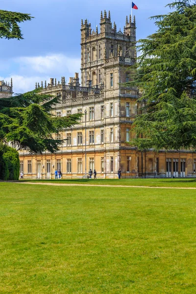 İngiltere, Hampshire. 2 Mayıs 2017. Highclere Castle. Jacobethan stil kır evi, Earl Carnarvon koltuğunda. Sity Abbey ayarı.