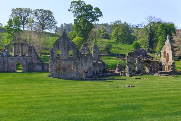 Inglaterra Yorkshire Del Norte Ripon Fountains Abbey Studley Royal Unesco — Foto de Stock