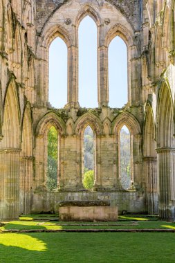 North Yorkshire, İngiltere'de Vilsın. 13 c. manastır kalıntıları Vilsın Abbey.