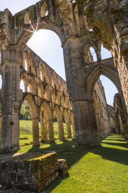 North Yorkshire, İngiltere'de Vilsın. 13 c. manastır kalıntıları Vilsın Abbey.
