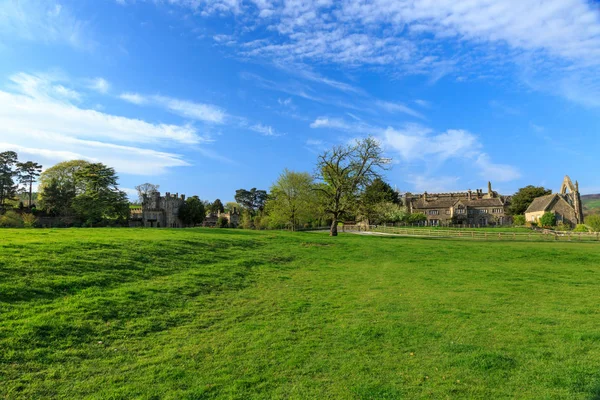 英格兰 北约克郡 沃夫代尔 博尔顿修道院 博尔顿修道院 12世纪奥古斯丁修道院的遗址和遗迹 2017 — 图库照片