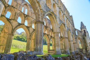 North Yorkshire, İngiltere'de Vilsın. 13 c. manastır kalıntıları Vilsın Abbey.