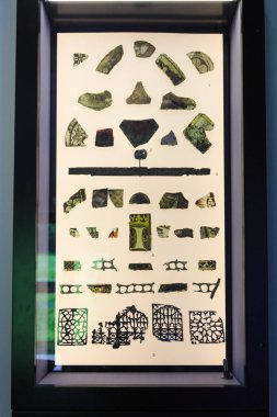 North Yorkshire, İngiltere'de Vilsın. 13 c. manastır kalıntıları Vilsın Abbey. İngiliz Heritage ve Milli güven Site. Eserler yerinde müze içinde. 2017-05-04