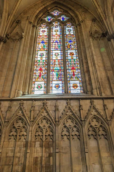 Англия Йоркшир Йорк Английский Готический Собор Метрополитическая Церковь Святого Петра — стоковое фото