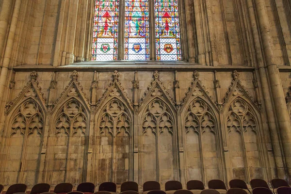 Inglaterra Yorkshire York Catedral Estilo Gótico Inglês Igreja Metropolítica São — Fotografia de Stock