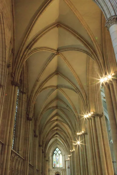 Inglaterra Yorkshire York Catedral Estilo Gótico Inglês Igreja Metropolítica São — Fotografia de Stock