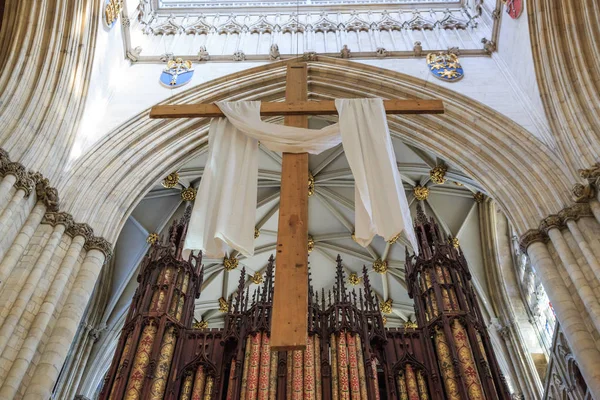 Англия Йоркшир Йорк Английский Готический Собор Метрополитическая Церковь Святого Петра — стоковое фото