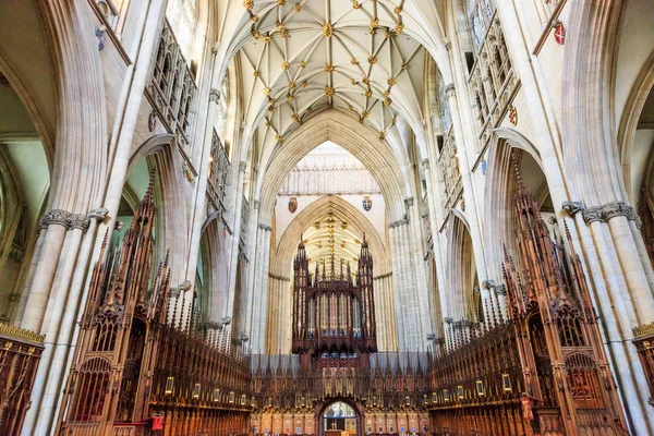 Inglaterra Yorkshire York Catedral Estilo Gótico Inglês Igreja Metropolítica São — Fotografia de Stock