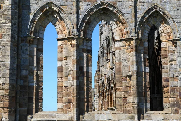 Whitby North Yorkshire Engeland Ruïnes Van Benedictijnenklooster Whitby Abbey — Stockfoto