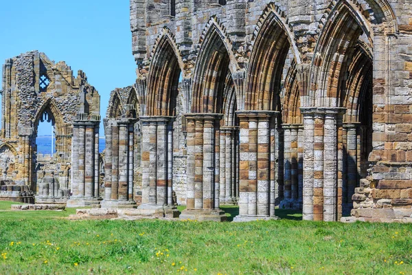 Whitby North Yorkshire Engeland Ruïnes Van Benedictijnenklooster Whitby Abbey — Stockfoto