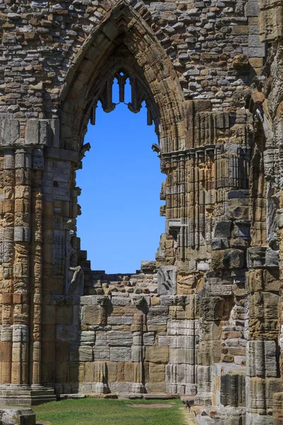 Whitby North Yorkshire Engeland Noordzee East Cliff English Heritage Site — Stockfoto