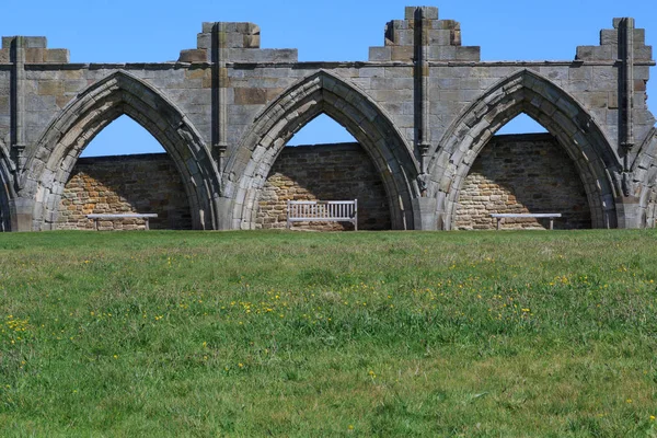 Inghilterra North Yorkshire Whitby Mare Del Nord Scogliera Est Patrimonio — Foto Stock