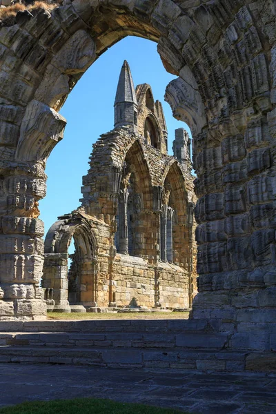 England North Yorkshire Whitby Nordsee Ostklippe Englisches Kulturerbe Ruinen Der — Stockfoto