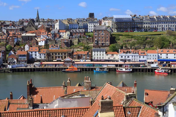 Anglie Severní Yorkshire Whitby Přímořské Město Přístav Farnost Čtvrti Scarborough — Stock fotografie