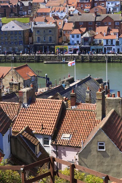 stock image England, North Yorkshire, Whitby. Seaside town, port, civil parish in the Borough of Scarborough. Whitby has an established maritime, mineral and tourist economy. May 5, 2017