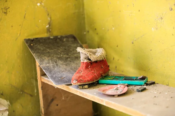 Oost Europa Oekraïne Pripyat Tsjernobyl Kinder Slipper — Stockfoto