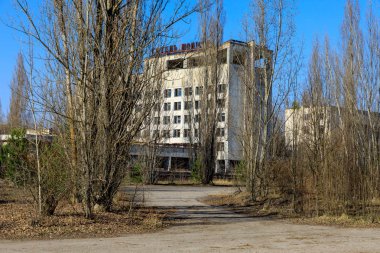 Doğu Avrupa, Ukrayna, Pripyat, Çernobil. Polissya Oteli. 10 Nisan 2018.