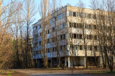 Doğu Avrupa, Ukrayna, Pripyat, Çernobil. Konut blokları.