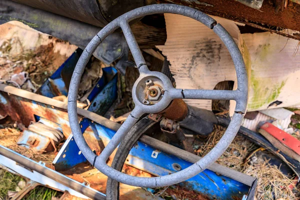 Europa Del Este Ucrania Pripyat Chernobyl Camiones Vehículos Oxidados Volante — Foto de Stock
