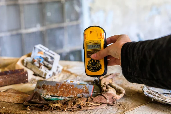 Eastern Europe Ukraine Pripyat Chernobyl Radiation Monitors Dosimeters Measuing Leftover — Stock Photo, Image