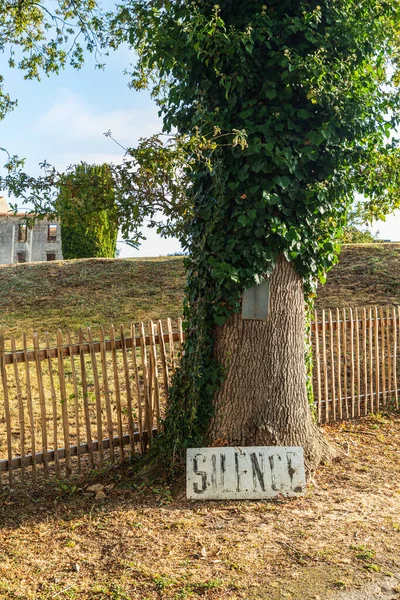 Europa Francia Haute Vienne Oradour Sur Glane Septiembre 2019 Cartel — Foto de Stock