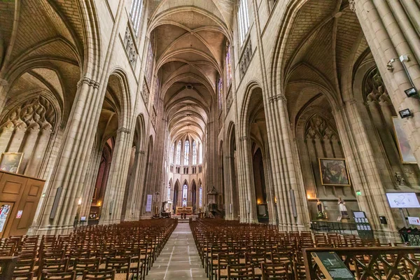 Europa França Haute Vienne Limoges Setembro 2019 Vista Interior Catedral — Fotografia de Stock