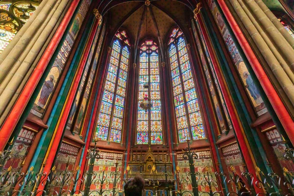 Europa Francja Haute Vienne Limoges Września 2019 Witraże Katedrze Limoges — Zdjęcie stockowe