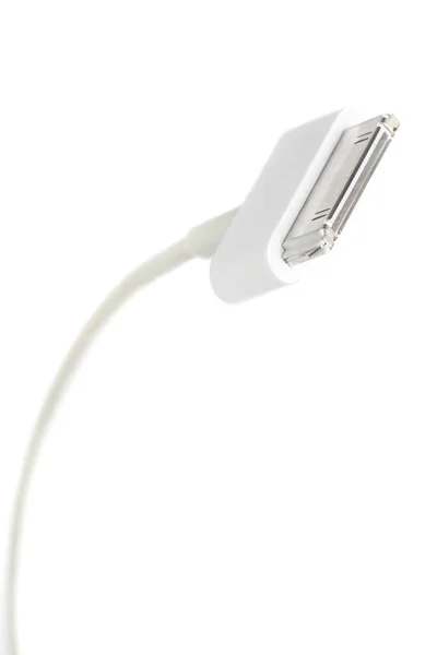 Detalle Cabeza Cable Usb Blanco Pines — Foto de Stock