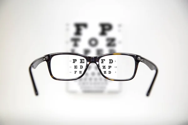 Untersuchungsansicht Mit Optometrischem Tisch Und Schildkrötenbrille — Stockfoto