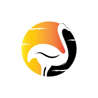 Devekuşu simgesi logosu serbest vektör