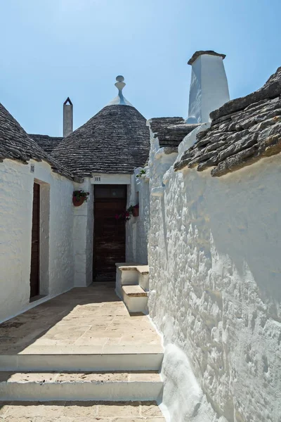 Geheimnisvolle Trulli Alberobello Apulien — Stockfoto