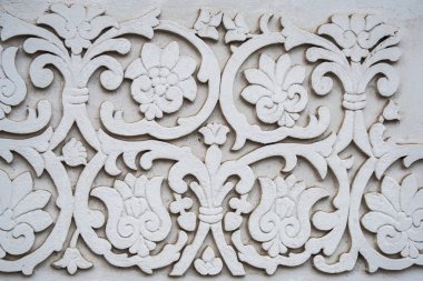 Eski Rus tarzda oyma taş. Theodore Cathedral St. Petersburg.