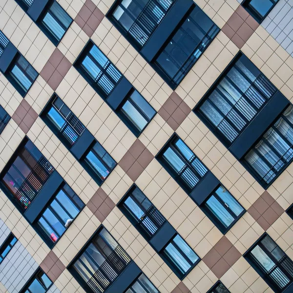 Fassadenlösungen Für Neue Wohngebäude Moderne Gebäude Der Petersburg — Stockfoto