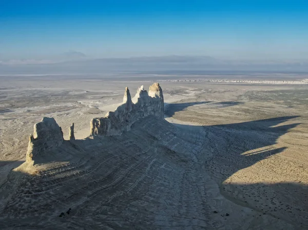 Área Basira Amanhecer Vista Das Montanhas Giz Outliers Imagem De Stock