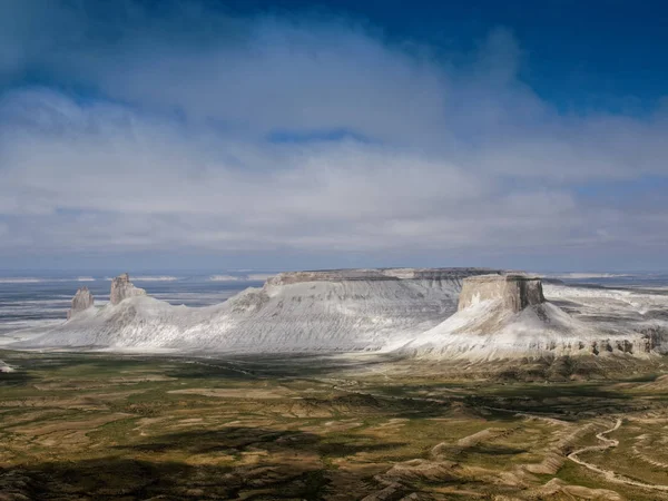 Área Basira Amanhecer Vista Das Montanhas Giz Outliers Imagem De Stock