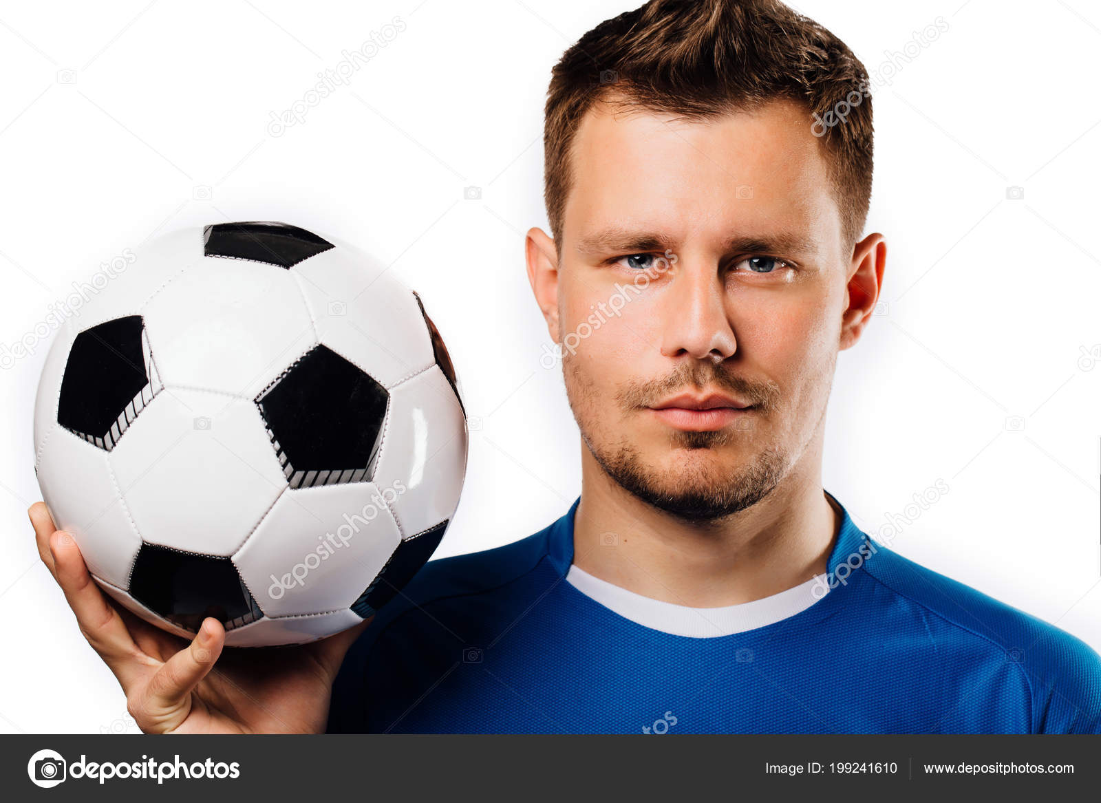 Close Up Portrait Of Young Handsome Football Player Soccer Posing On White Isolated Royalty Free Photo Stock Image By C Photominus Close Up Portrait Of Young Handsome Football Player Soccer Posing On White Isolated Royalty Free Photo Stock Image By C Photominus