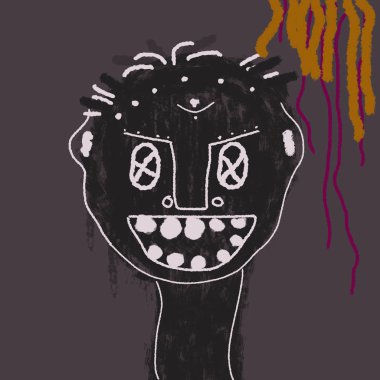 Basquiat küçük çocuk soyut sanat