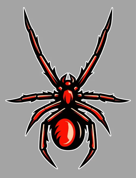 Zehirli Örümcek Tarantula Maskotu İllüstrasyon