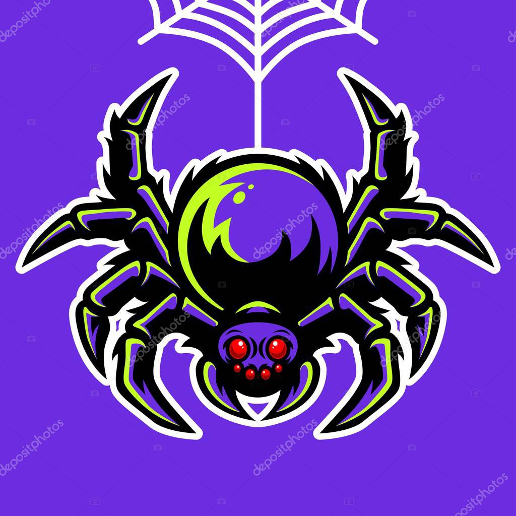 Venomous Spider Tarantula Mascot Illustration