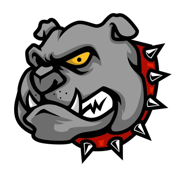 Bulldog Head Mascot Illusztráció Cartoon Style — Stock Vector