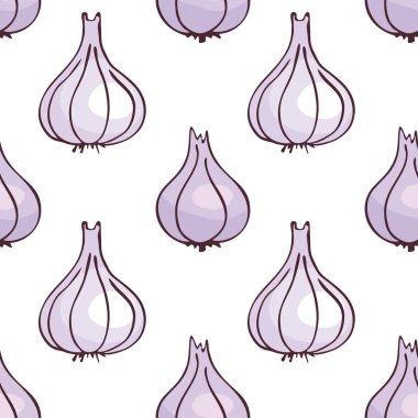 Doodle tarzı taze sebze görüntü ile renkli seamless modeli. Vektör arka plan.