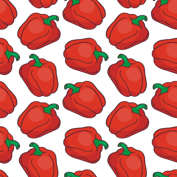 Doodle tarzı taze sebze görüntü ile renkli seamless modeli. Vektör arka plan.
