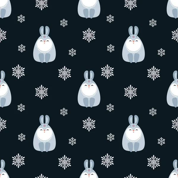 Noel sevimli hayvanlar ile seamless modeli. Çocukluk vektör arka plan etnik tarzda.