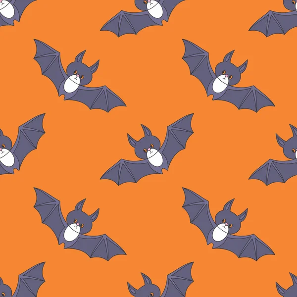 Patrones Sin Costuras Halloween Con Personajes Lindos Fondo Vector Colorido — Vector de stock