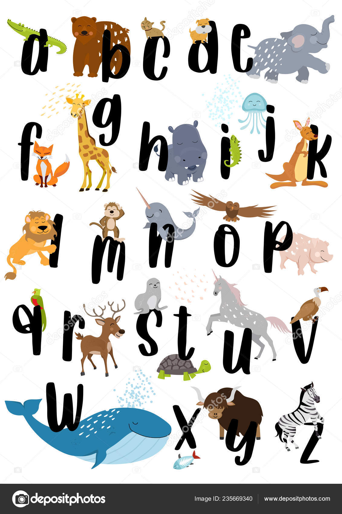Animal Alphabet Unique Animal Alphabet Picture Can Used Poster Postcard Stock Vector Image by © #235669340 Animal Alphabet Unique Animal Alphabet Picture Can Used Poster Postcard Stock Vector Image by © #235669340