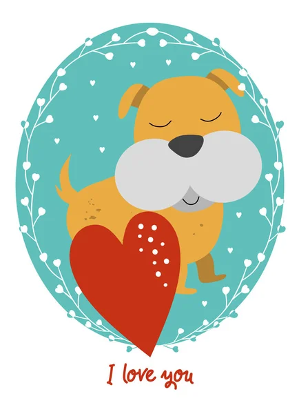 Hayvan ile Sevgililer günü kartı