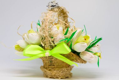 Arka planda güzel çiçekler, kapat