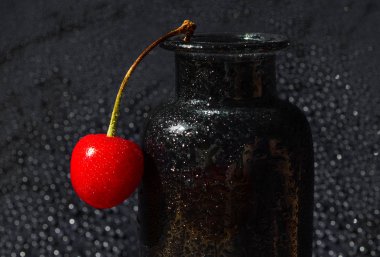 Lezzetli tatlı olgun ve sulu tatlı kiraz