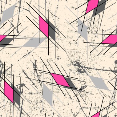 Arka plan ile hatları ile edikula. Yenilikçi grafik tasarım. Vektör seamless modeli. Modern şık doku. Geometrik rhombus taşlarla yinelenen